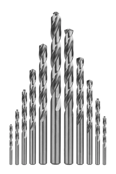 Drill bits of different sizes — Stock Photo, Image