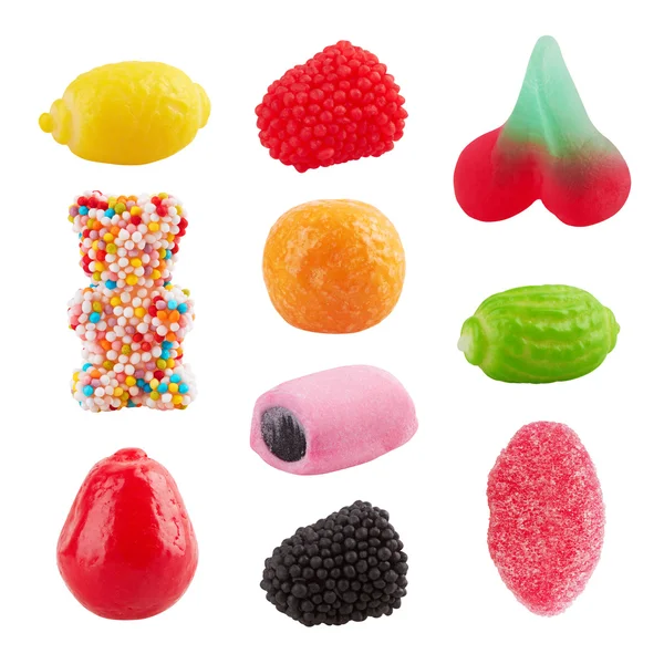 Set von süßen bunten Bonbons — Stockfoto