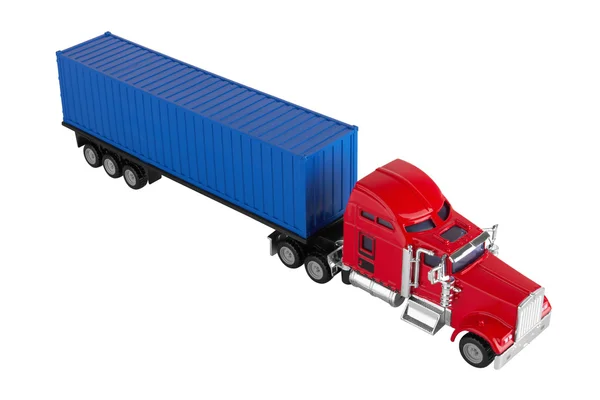 Camion con container di carico — Foto Stock