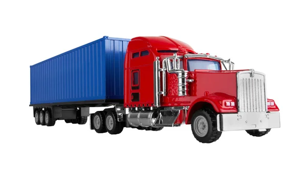 LKW mit Frachtcontainer — Stockfoto