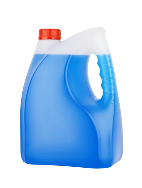 Frasco com líquido de limpeza não congelante — Fotografia de Stock