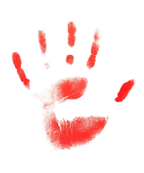 Red hand print — Stock Photo, Image