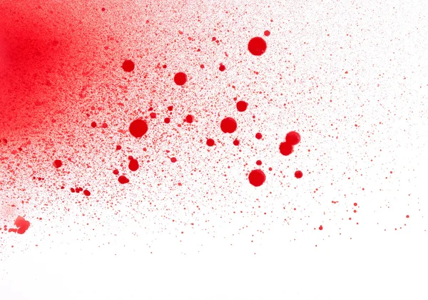 Blood (paint) spatters, splashes and sprays — Stock Photo, Image