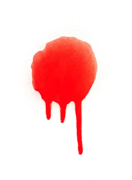 Spray red paint splatters — Stock Photo, Image