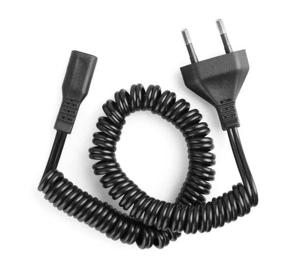 Zwarte elektrische kabel — Stockfoto