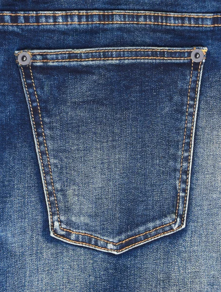 Jeans background with pocket — Stock Photo, Image