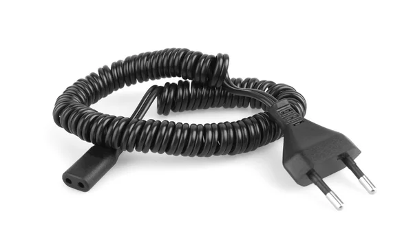 Black electric cable — Stock Photo, Image