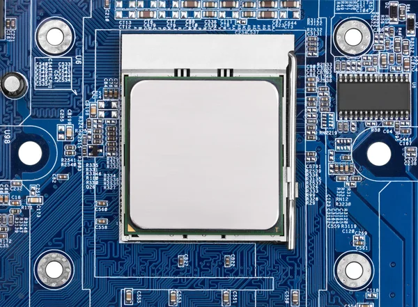 Carte de circuit électronique avec processeur — Photo