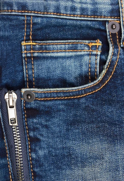 Jeans background with pocket — Stock Photo, Image