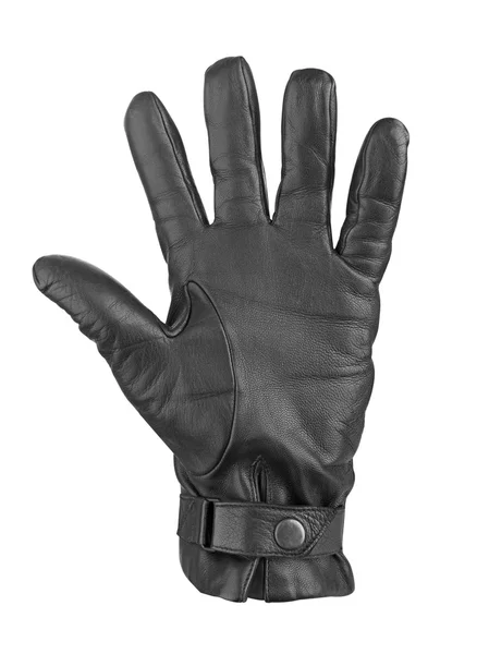 Men's black leather gloves — Stock Photo, Image