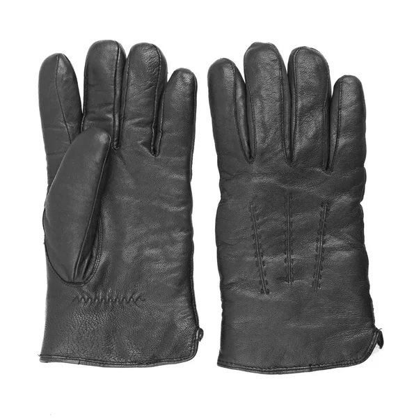 男性の黒革手袋 — ストック写真