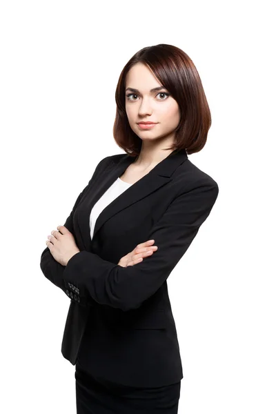 Retrato de mujer de negocios. Brazos cruzados . — Foto de Stock