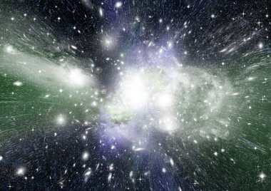 Boş bir alanda galaksi