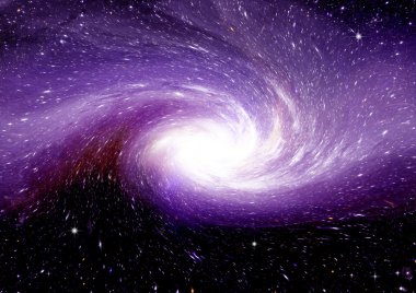 Boş bir alanda galaksi