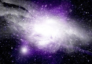 Boş bir alanda galaksi