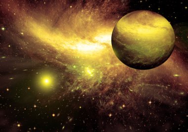 Boş bir alanda galaksi