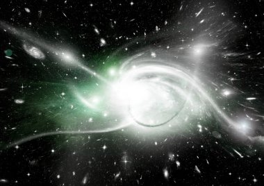 Boş bir alanda galaksi