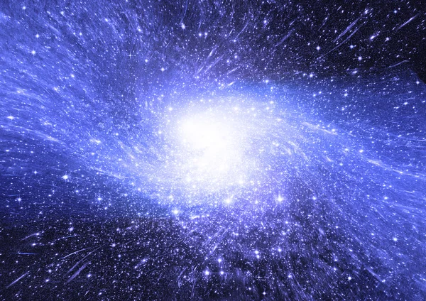 Звезды, пыль и газовая туманность в далекой галактике — стоковое фото