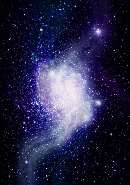 멀리 떨어진 은하에 있는 별, 먼지, 가스 성운 — 스톡 사진