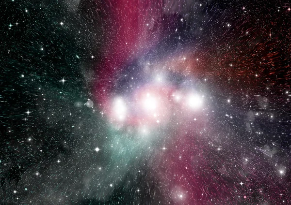 Stars, dust and gas nebula in a far galaxy — Stock Photo, Image