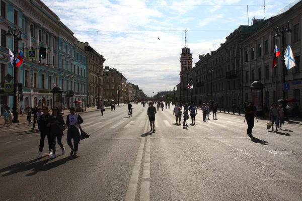 Saint Petersburg Russia July 2021 Прогулянки Літніх Вулицях Санкт Петербурга — стокове фото