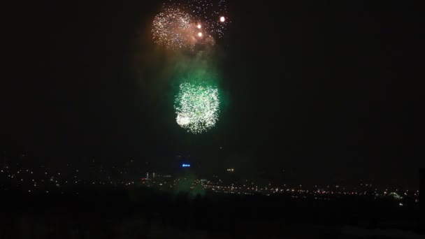 Fogos de artifício múltiplos — Vídeo de Stock