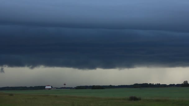 Thunder weather changes, lightning strikes, rains showers — Stock Video