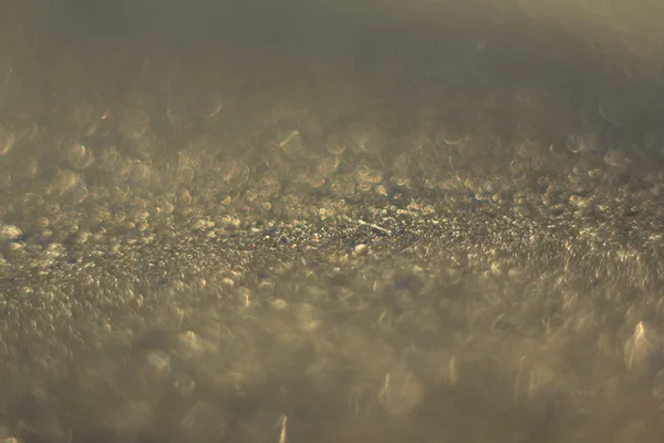 Rime en ventana y luz de Navidad bokeh en fondo — Foto de Stock