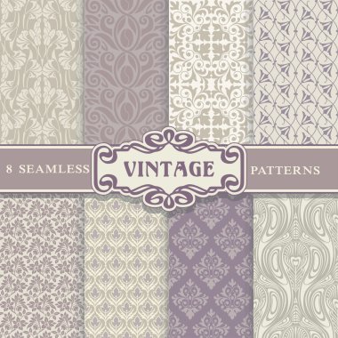 Dikişsiz desen. Vintage Set.