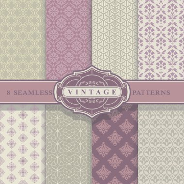 Dikişsiz desen. Vintage Set.