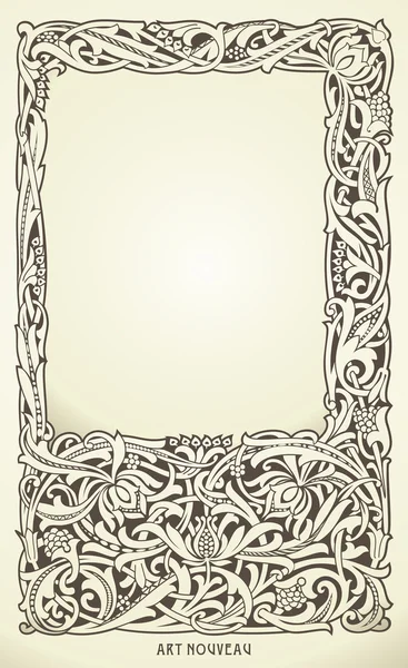 Marco decorativo en estilo art nouveau — Vector de stock