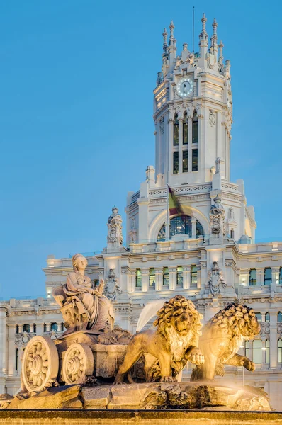 Cibeles Fountain at Madrid, Spain — Stock Photo, Image
