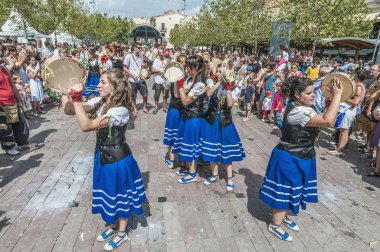 Cercavila performance within Vilafranca del Penedes Festa Major  clipart