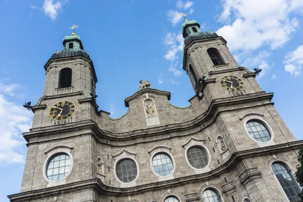Katedralen i st. james i innsbruck, Österrike. — Stockfoto