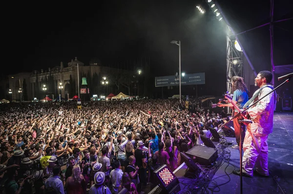 Amelie actúa en el concierto "Hard Rock Rocks La Merce" dentro de — Foto de Stock