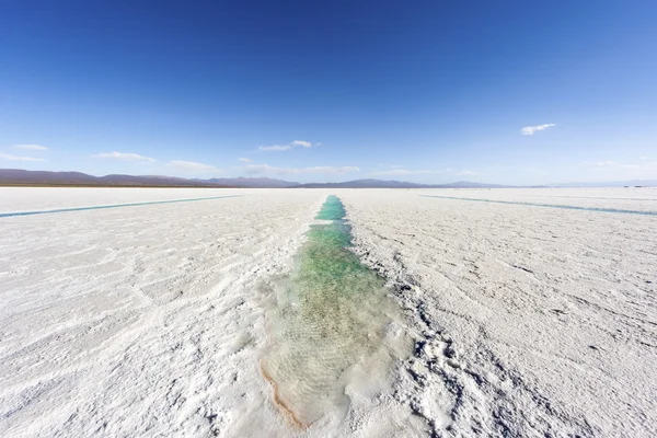 Wasserpool auf salinas grandes jujuy, Argentinien. — Stockfoto