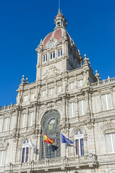 Een coruna stadhuis in a Coruña, Spanje. — Stockfoto