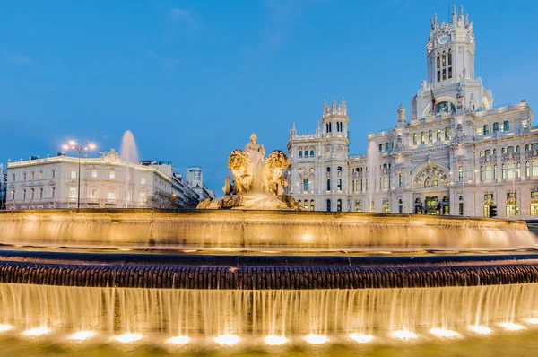 Cibeles çeşme, madrid, İspanya — Stok fotoğraf