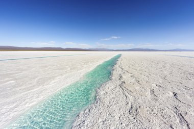 salinas grandes jujuy, Arjantin üzerinde su havuzu.