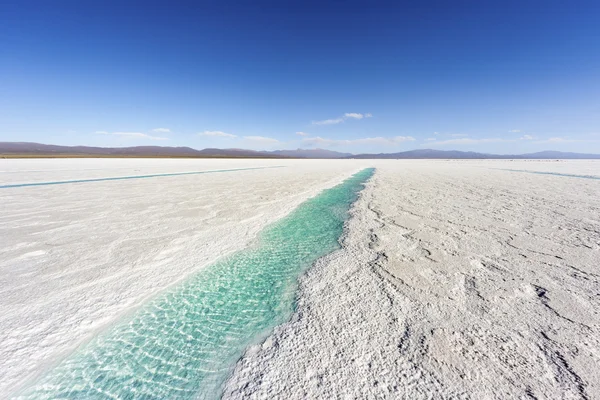 Water pool on Salinas Grandes Jujuy, Argentina. — Stock Photo, Image