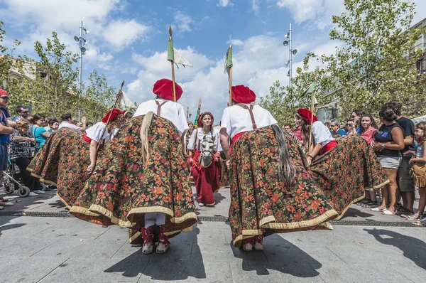 Spettacolo di Cercavila a Vilafranca del Penedes Festa Major — Foto Stock