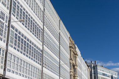 Ahşap doğramalar coruna, Galiçya, İspanya.