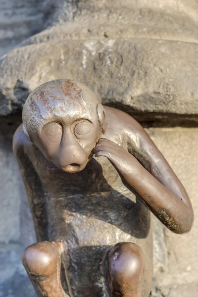 Guardhouse Monkey statue in Mons, Belgium. — Stock Photo, Image