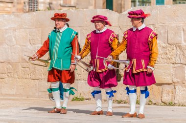 içinde Guardia törende st. jonh's cavalier, birgu, malta.