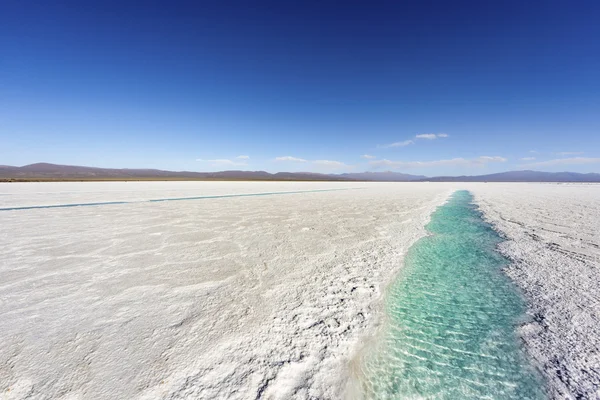 Wasserpool auf salinas grandes jujuy, Argentinien. — Stockfoto