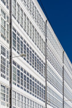 Ahşap doğramalar coruna, Galiçya, İspanya.