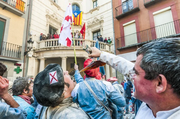 Flour War in Berga, Spain — Stock Photo, Image