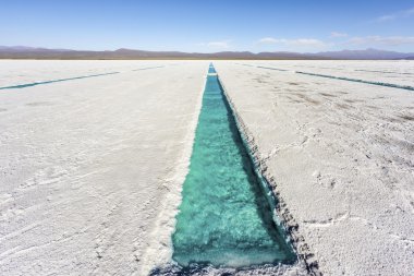 salinas grandes jujuy, Arjantin üzerinde su havuzu.