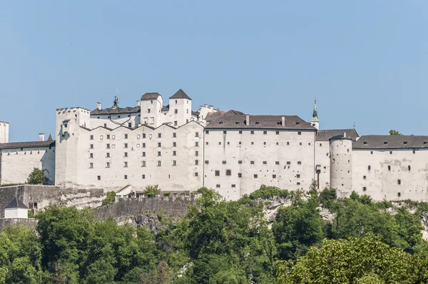 Castelo de Hohensalzburg (Festung Hohensalzburg) em Salzburgo, Austri — Fotografia de Stock