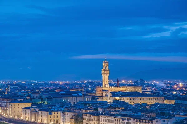 Der Palazzo Vecchio, das Rathaus von Florenz, Italien. — Stockfoto